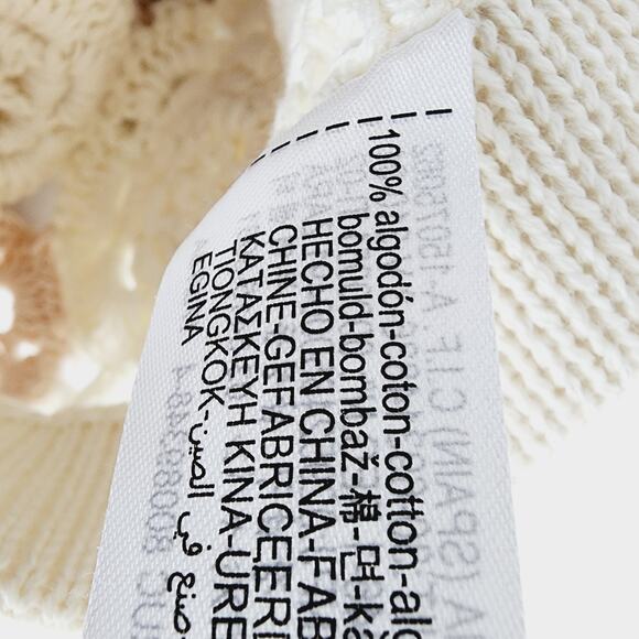 Zara Cotton Floral Crochet Micro Shorts Swim Cover-Up Size Medium-Large - Picture 4 of 7